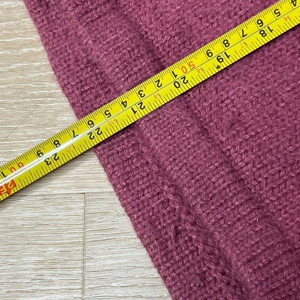 American South Side, Zip-up Alpaca Wool Sweater in Rasberry, Women’s Medium - Picture 5 of 10
